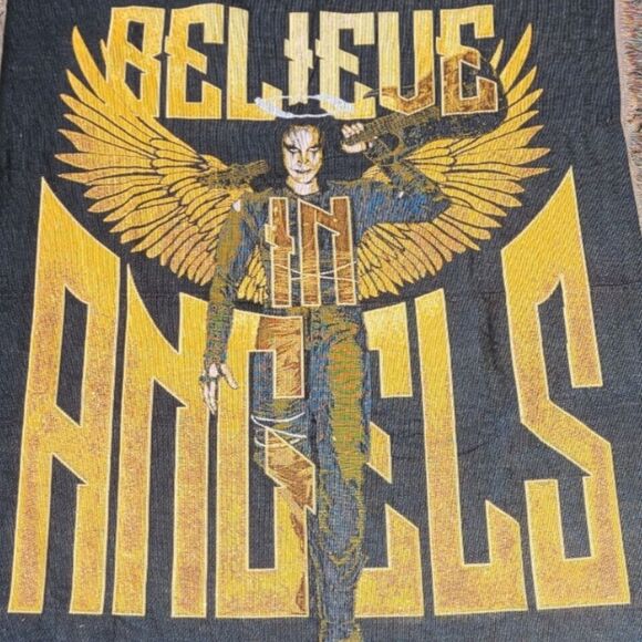 New The Crow Tapestry The Crow "Believe In Angels" Throw Blanket Woven Blanket - Picture 2 of 5